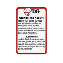 Ingredient labels - Spicy BBQ Marinade - Sauces et marinades DG